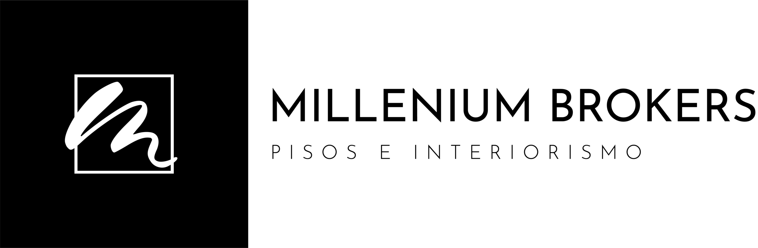 Logo Horizontal Millenium Brokers - Pisos e Interiorismo 2560px